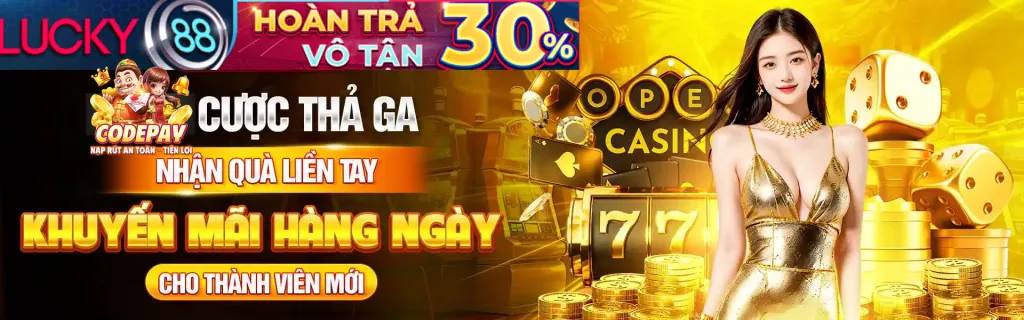 Biểu ngữ khuyến mãi thưởng chào mừng cho người chơi mới U888